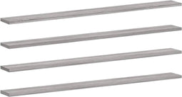 vidaXL - Wandschappen - 4 - st - 100x10x1,5 - cm - bewerkt - hout - grijs - sonoma - eiken