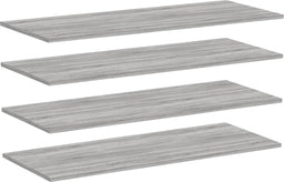 vidaXL - Wandschappen - 4 - st - 100x40x1,5 - cm - bewerkt - hout - grijs - sonoma - eiken