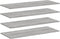 vidaXL - Wandschappen - 4 - st - 100x40x1,5 - cm - bewerkt - hout - grijs - sonoma - eiken