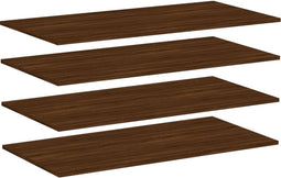 vidaXL - Wandschappen - 4 - st - 100x50x1,5 - cm - bewerkt - hout - bruin - eikenkleur