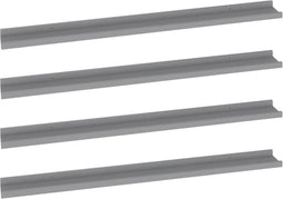 vidaXL - Wandschappen - 4 - st - 100x9x3 - cm - grijs