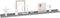 vidaXL - Wandschappen - 4 - st - 100x9x3 - cm - grijs