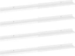 vidaXL - Wandschappen - 4 - st - 100x9x3 - cm - hoogglans - wit
