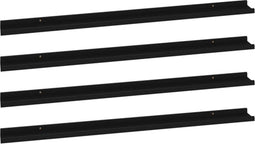 vidaXL - Wandschappen - 4 - st - 115x9x3 - cm - zwart