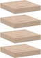 vidaXL - Wandschappen - 4 - st - 23x23,5x4 - cm - bewerkt - hout