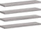 vidaXL - Wandschappen - 4 - st - 40x10x1,5 - cm - bewerkt - hout - grijs - sonoma - eiken