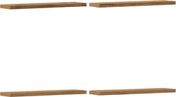 vidaXL - Wandschappen - 4 - st - 40x10x1,5 - cm - bewerkt - hout - artisanaal - eiken