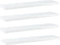 vidaXL - Wandschappen - 4 - st - 40x10x1,5 - cm - bewerkt - hout - hoogglans - wit
