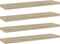 vidaXL - Wandschappen - 4 - st - 40x10x1,5 - cm - bewerkt - hout - sonoma - eikenkleurig