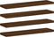 vidaXL - Wandschappen - 4 - st - 40x10x1,5 - cm - bewerkt - hout - bruin - eikenkleur