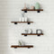 vidaXL - Wandschappen - 4 - st - 40x10x1,5 - cm - bewerkt - hout - bruin - eikenkleur
