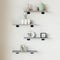 vidaXL - Wandschappen - 4 - st - 40x10x1,5 - cm - bewerkt - hout - grijs - sonoma - eiken