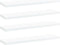 vidaXL - Wandschappen - 4 - st - 40x10x1,5 - cm - bewerkt - hout - wit