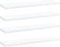 vidaXL - Wandschappen - 4 - st - 40x10x1,5 - cm - bewerkt - hout - wit