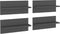 vidaXL - Wandschappen - 4 - st - 40x11,5x18 - cm - bewerkt - hout - grijs