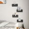 vidaXL - Wandschappen - 4 - st - 40x11,5x18 - cm - bewerkt - hout - grijs