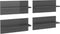 vidaXL - Wandschappen - 4 - st - 40x11,5x18 - cm - hoogglans - grijs