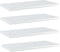 vidaXL - Wandschappen - 4 - st - 40x20x1,5 - cm - bewerkt - hout - hoogglans - wit