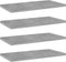 vidaXL - Wandschappen - 4 - st - 40x20x1,5 - cm - bewerkt - hout - betongrijs