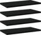 vidaXL - Wandschappen - 4 - st - 40x20x1,5 - cm - bewerkt - hout - zwart