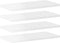 vidaXL - Wandschappen - 4 - st - 40x20x1,5 - cm - bewerkt - hout - hoogglans - wit