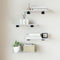vidaXL - Wandschappen - 4 - st - 40x20x1,5 - cm - bewerkt - hout - hoogglans - wit