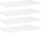 vidaXL - Wandschappen - 4 - st - 40x20x1,5 - cm - bewerkt - hout - wit