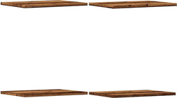 vidaXL - Wandschappen - 4 - st - 40x30x1,5 - cm - bewerkt - hout - oud - houtkleurig