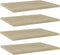 vidaXL - Wandschappen - 4 - st - 40x30x1,5 - cm - bewerkt - hout - sonoma - eikenkleurig