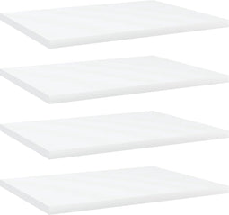 vidaXL - Wandschappen - 4 - st - 40x30x1,5 - cm - bewerkt - hout - wit