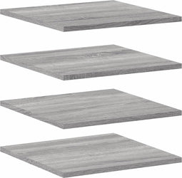 vidaXL - Wandschappen - 4 - st - 40x40x1,5 - cm - bewerkt - hout - grijs - sonoma - eiken