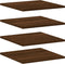 vidaXL - Wandschappen - 4 - st - 40x40x1,5 - cm - bewerkt - hout - bruin - eikenkleur