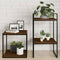 vidaXL - Wandschappen - 4 - st - 40x40x1,5 - cm - bewerkt - hout - bruin - eikenkleur