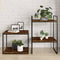 vidaXL - Wandschappen - 4 - st - 40x40x1,5 - cm - bewerkt - hout - gerookt - eikenkleur