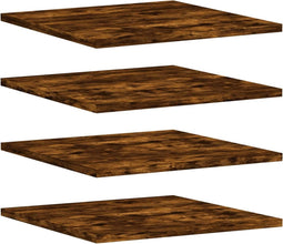 vidaXL - Wandschappen - 4 - st - 40x50x1,5 - cm - bewerkt - hout - gerookt - eikenkleur