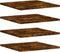 vidaXL - Wandschappen - 4 - st - 40x50x1,5 - cm - bewerkt - hout - gerookt - eikenkleur