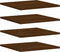 vidaXL - Wandschappen - 4 - st - 40x50x1,5 - cm - bewerkt - hout - bruin - eikenkleur