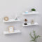 vidaXL - Wandschappen - 4 - st - 40x9x3 - cm - hoogglans - wit