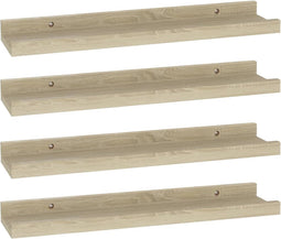 vidaXL - Wandschappen - 4 - st - 40x9x3 - cm - sonoma - eikenkleurig