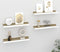 vidaXL - Wandschappen - 4 - st - 40x9x3 - cm - wit - en - sonoma - eikenkleurig