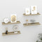 vidaXL - Wandschappen - 4 - st - 40x9x3 - cm - wit - en - sonoma - eikenkleurig