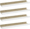 vidaXL - Wandschappen - 4 - st - 40x9x3 - cm - wit - en - sonoma - eikenkleurig