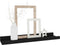 vidaXL - Wandschappen - 4 - st - 40x9x3 - cm - zwart