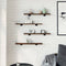 vidaXL - Wandschappen - 4 - st - 60x10x1,5 - cm - bewerkt - hout - bruin - eikenkleur