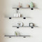 vidaXL - Wandschappen - 4 - st - 60x10x1,5 - cm - bewerkt - hout - grijs - sonoma - eiken