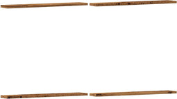 vidaXL - Wandschappen - 4 - st - 60x20x1,5 - cm - bewerkt - hout - oud - houtkleurig