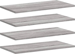 vidaXL - Wandschappen - 4 - st - 60x20x1,5 - cm - bewerkt - hout - grijs - sonoma - eiken