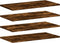 vidaXL - Wandschappen - 4 - st - 60x20x1,5 - cm - bewerkt - hout - gerookt - eikenkleur