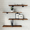 vidaXL - Wandschappen - 4 - st - 60x20x1,5 - cm - bewerkt - hout - gerookt - eikenkleur