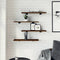 vidaXL - Wandschappen - 4 - st - 60x20x1,5 - cm - bewerkt - hout - bruin - eikenkleur